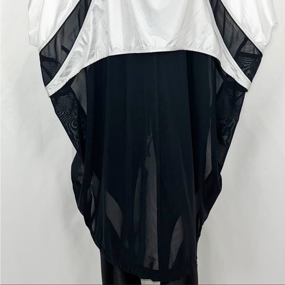 Koral B&W Front Zip &Pockets Lower Half Back Mesh Hooded Windbreaker Jacket SzXL - Picture 11 of 16